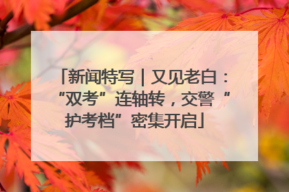 新闻特写｜又见老白：“双考”连轴转，交警“护考档”密集开启