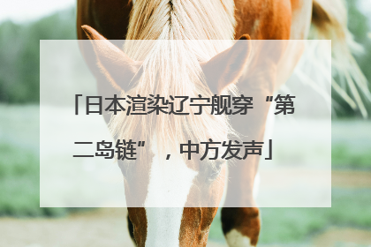 日本渲染辽宁舰穿“第二岛链”，中方发声