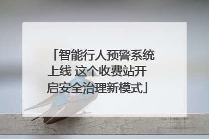 智能行人预警系统上线 这个收费站开启安全治理新模式