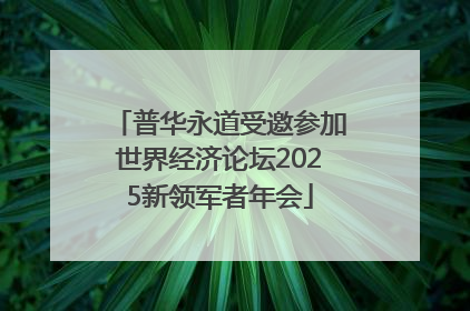 普华永道受邀参加世界经济论坛2025新领军者年会