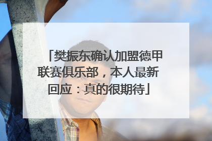 樊振东确认加盟德甲联赛俱乐部，本人最新回应：真的很期待