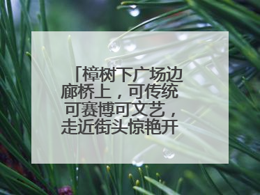 樟树下广场边廊桥上，可传统可赛博可文艺，走近街头惊艳开嗓的音乐人