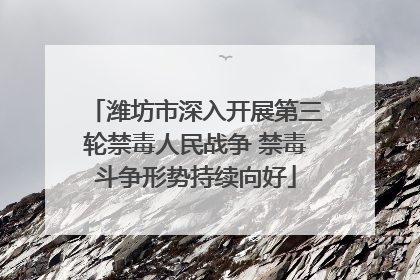 潍坊市深入开展第三轮禁毒人民战争 禁毒斗争形势持续向好