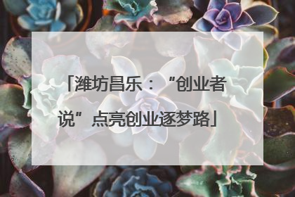 潍坊昌乐：“创业者说”点亮创业逐梦路