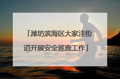 潍坊滨海区大家洼街道开展安全巡查工作