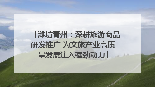 潍坊青州：深耕旅游商品研发推广 为文旅产业高质量发展注入强劲动力