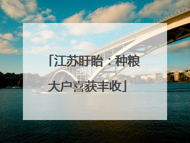 江苏盱眙：种粮大户喜获丰收