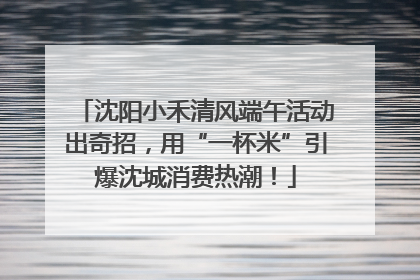 沈阳小禾清风端午活动出奇招，用“一杯米”引爆沈城消费热潮！