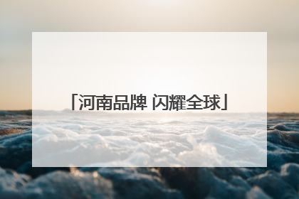 河南品牌 闪耀全球