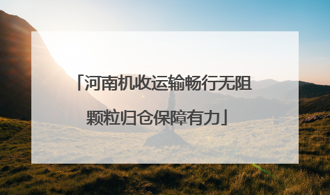 河南机收运输畅行无阻 颗粒归仓保障有力