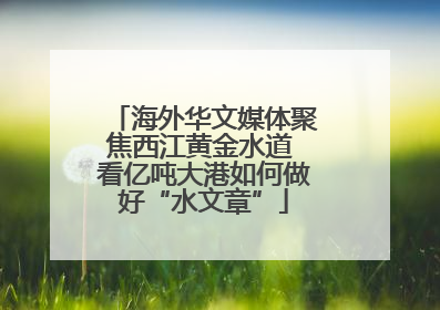海外华文媒体聚焦西江黄金水道 看亿吨大港如何做好“水文章”