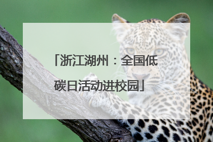 浙江湖州：全国低碳日活动进校园