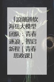 浪潮通软海岳大模型团队：青春逐浪，智启新程｜青春思政课