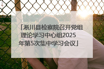 淅川县检察院召开党组理论学习中心组2025年第5次集中学习会议