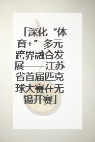 深化“体育+”多元跨界融合发展——江苏省首届匹克球大赛在无锡开赛