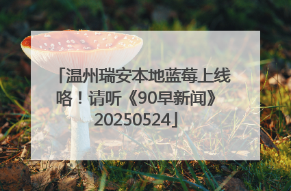 温州瑞安本地蓝莓上线咯！请听《90早新闻》20250524