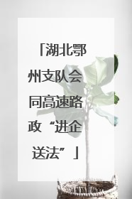 湖北鄂州支队会同高速路政“进企送法”