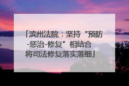 滨州法院：坚持“预防-惩治-修复”相结合 将司法修复落实落细