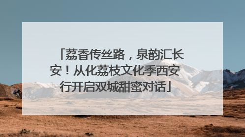 荔香传丝路，泉韵汇长安！从化荔枝文化季西安行开启双城甜蜜对话