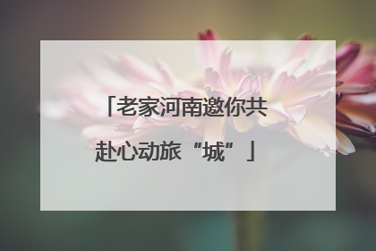 老家河南邀你共赴心动旅“城”