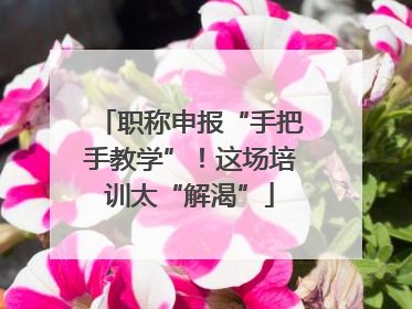 职称申报“手把手教学”！这场培训太“解渴”