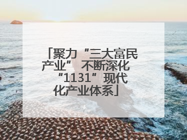聚力“三大富民产业” 不断深化“1131”现代化产业体系