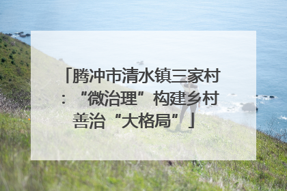 腾冲市清水镇三家村：“微治理”构建乡村善治“大格局”