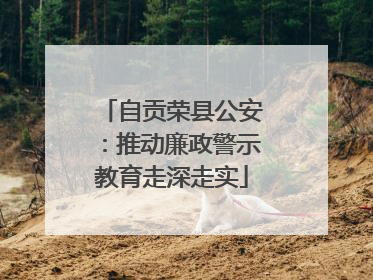自贡荣县公安：推动廉政警示教育走深走实