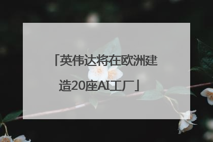 英伟达将在欧洲建造20座AI工厂