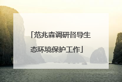 范兆森调研督导生态环境保护工作