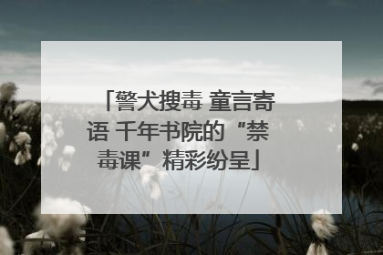 警犬搜毒 童言寄语 千年书院的“禁毒课”精彩纷呈