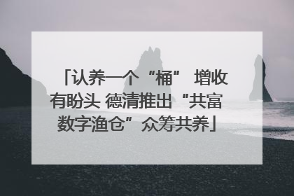 认养一个“桶” 增收有盼头 德清推出“共富数字渔仓”众筹共养