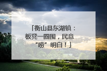 衡山县东湖镇：板凳一圈围，民意“唠”明白！