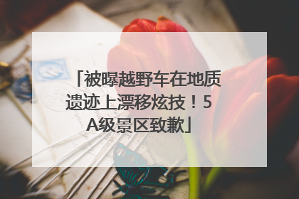 被曝越野车在地质遗迹上漂移炫技！5A级景区致歉