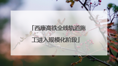 西康高铁全线轨道施工进入规模化阶段
