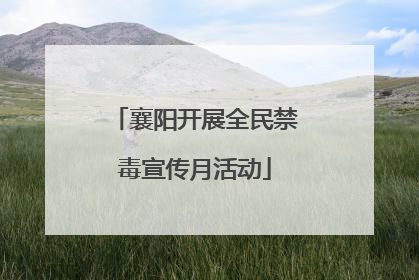 襄阳开展全民禁毒宣传月活动