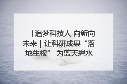 追梦科技人 向新向未来｜让科研成果“落地生根” 为蓝天碧水“保驾护航”
