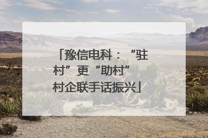 豫信电科：“驻村”更“助村” 村企联手话振兴
