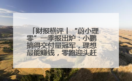 财报横评丨“蔚小理零”一季报出炉：小鹏摘得交付量冠军，理想最能赚钱，零跑迎头赶上，蔚来还在调整