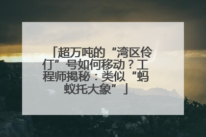 超万吨的“湾区伶仃”号如何移动？工程师揭秘：类似“蚂蚁托大象”
