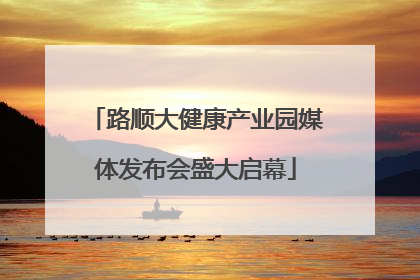 路顺大健康产业园媒体发布会盛大启幕