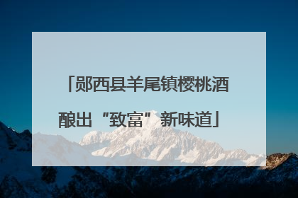 郧西县羊尾镇樱桃酒酿出“致富”新味道