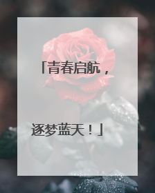 青春启航，逐梦蓝天！
