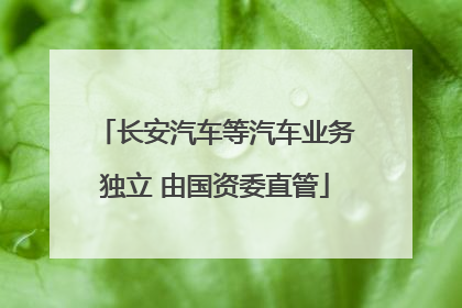 长安汽车等汽车业务独立 由国资委直管