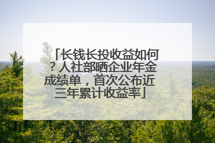 长钱长投收益如何？人社部晒企业年金成绩单，首次公布近三年累计收益率