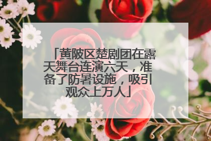 黄陂区楚剧团在露天舞台连演六天，准备了防暑设施，吸引观众上万人