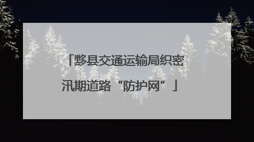 黟县交通运输局织密汛期道路“防护网”