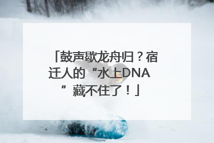 鼓声歇龙舟归？宿迁人的“水上DNA”藏不住了！