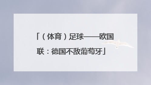 （体育）足球——欧国联：德国不敌葡萄牙