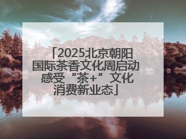 2025北京朝阳国际茶香文化周启动 感受“茶+”文化消费新业态